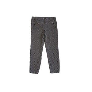 Soho Apparel Black White Plaid Stretchy Crepe Pants High Waist Pull On PL